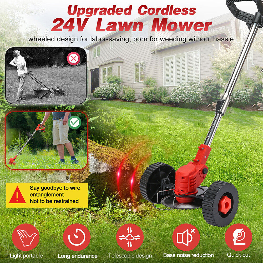 Oz Bargains™ TurboTrim Pro – Cordless Whipper Snipper & Grass Trimmer | Battery Lawn Cutter & Brushcutter