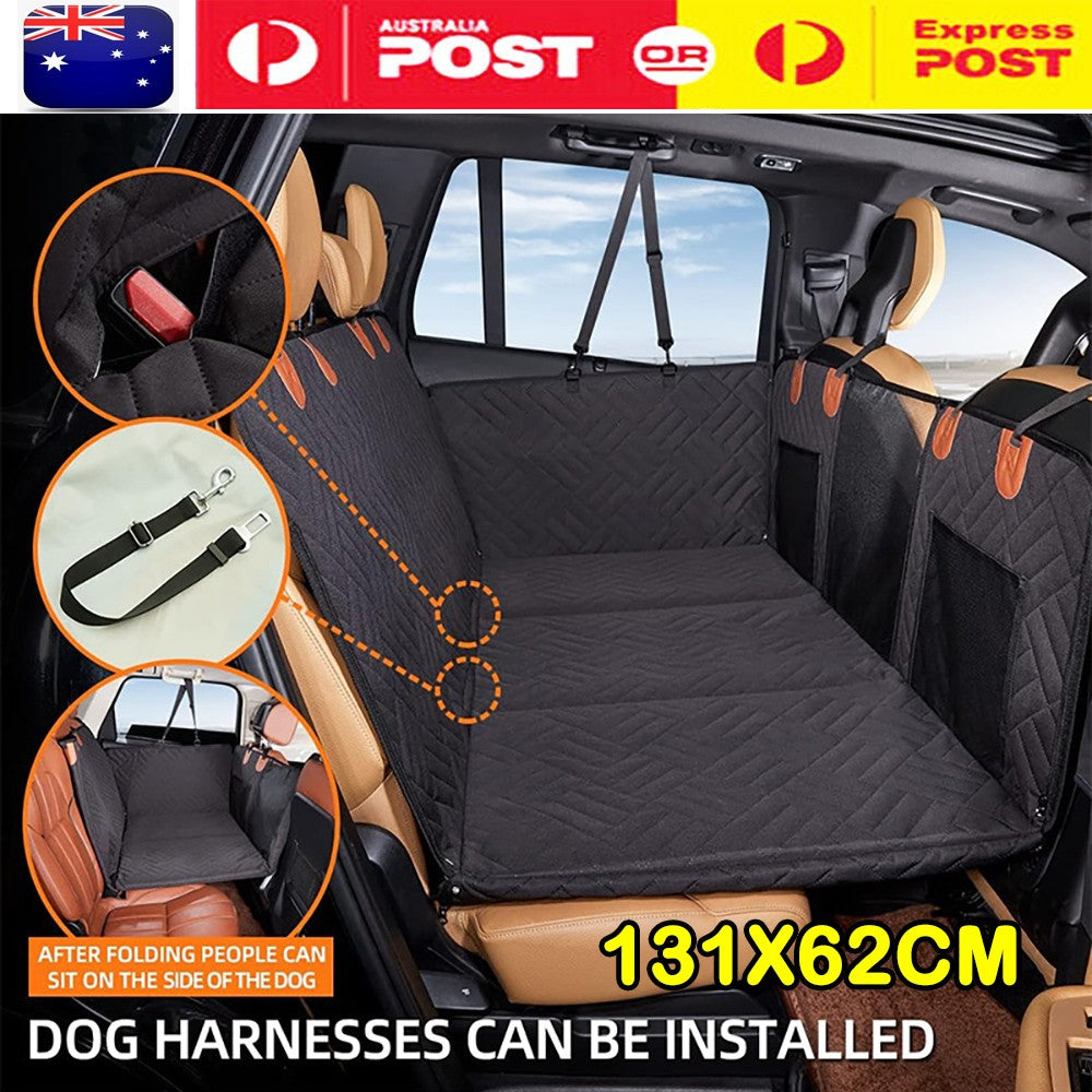 Oz Bargains™ PetRide Guard – Hard-Bottom Back Seat Extender & Dog Hammock | Heavy-Duty Car Seat Protector